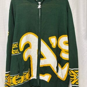 A’s Baseball Hooded Sweater by Klew